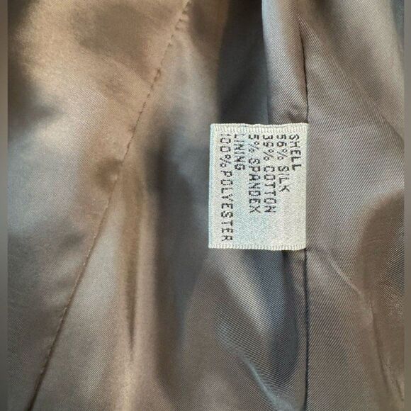 TALBOTS Silk Spandex Brown Size 6 Women's long sleeve Blazer - Picture 4 of 4